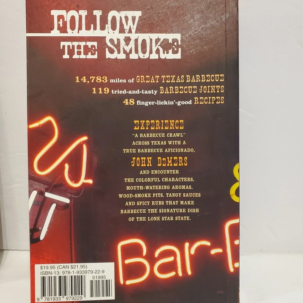 Set of 2 Texas Cookbooks Follow the Smoke & Hometown‎ Cookbook Recipes Stories